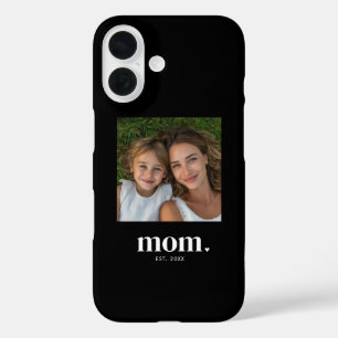 Black Mom Established Script Photo  iPhone 16 Case