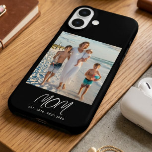 Black Mom Established Script Photo Case-Mate iPhone 16 Case