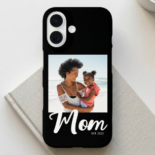 Black Mom Established Script Photo iPhone 16 Case