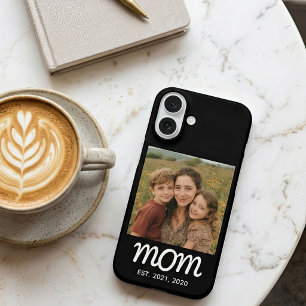 Black Mom Established Script Photo iPhone 16 Case