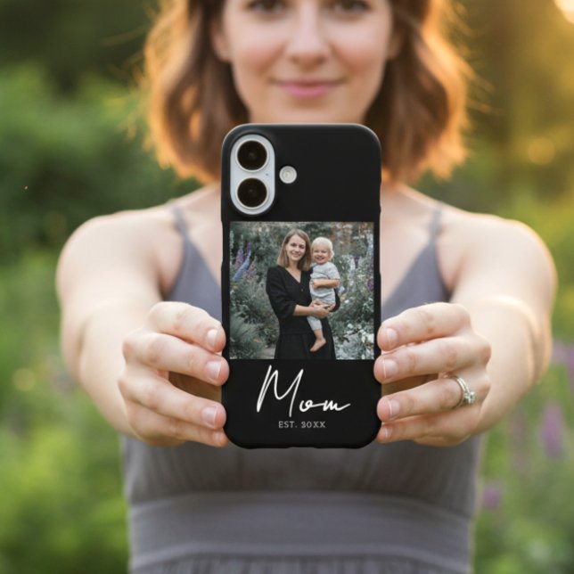 Black Mom Established Script Photo Case-Mate iPhone Case (Creator Uploaded)