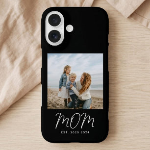 Black Mom Established Script Photo Case-Mate iPhone 16 Case