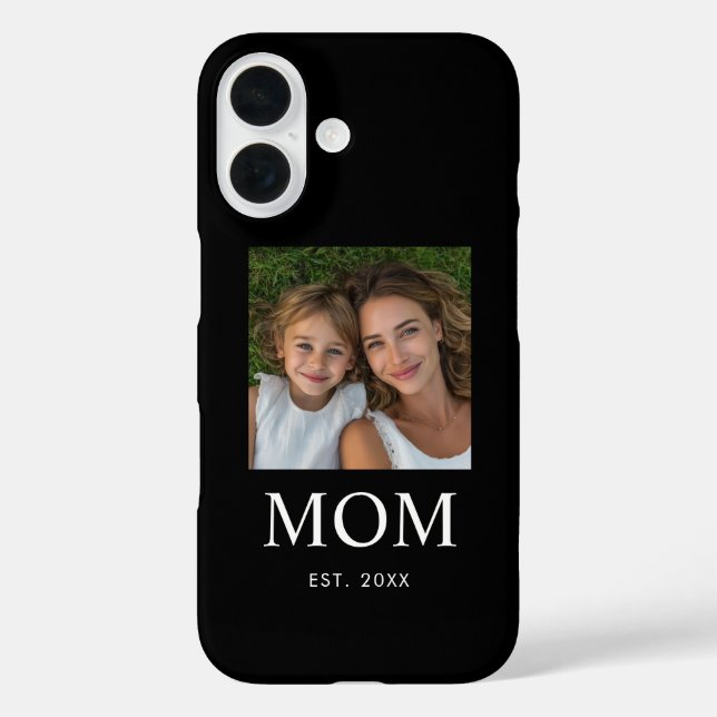 Black Mom Established Script Photo  Case-Mate iPhone Case (Back)