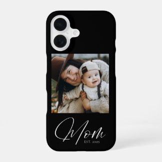 Black Mom Established Script Photo iPhone 16 Case