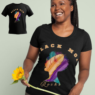 Black Mom Rocks Mother's Day Tri-Blend Shirt