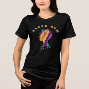 Black Mom Rocks Mother's Day Tri-Blend Shirt
