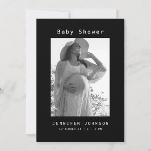 Black Mom-to be Photo Baby Shower  Invitation