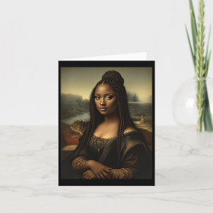 Black Mona Lisa African American Black History Mon Card