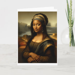 Black Mona Lisa African American Black History Mon Card
