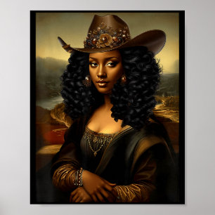 Black Mona Lisa African American Black History Mon Poster