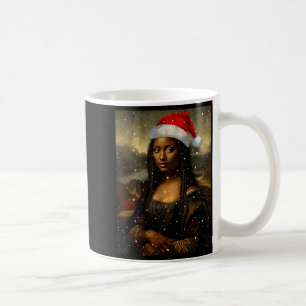 Black Mona Lisa African American Christmas Santa H Coffee Mug