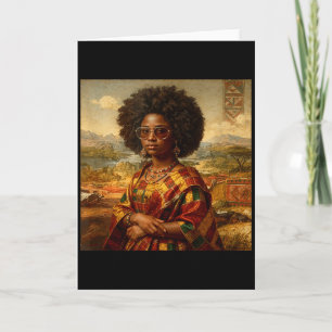 Black Mona Lisa Afro African American Black Histor Card