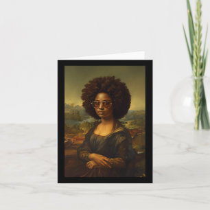 Black Mona Lisa Afro African American Black Histor Card