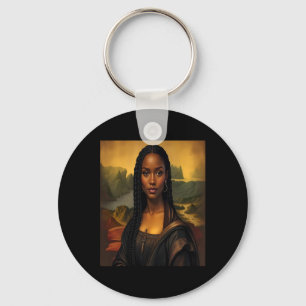 Black Mona Lisa Black History African Queen 1 Keychain