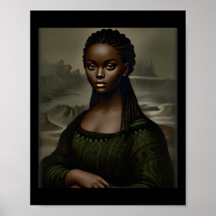 Black Mona Lisa Black History Month African Americ Poster