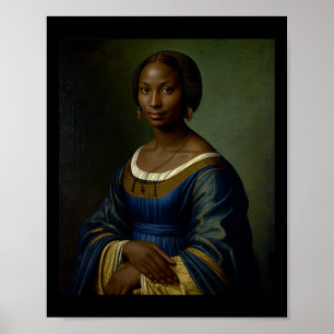 Black Mona Lisa Black History Month Woman Black He Poster