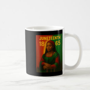 Black Mona Lisa Graphic Afro African American June Coffee Mug