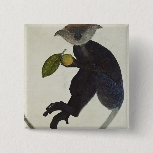 Black Monkey 2 Inch Square Button (Front)