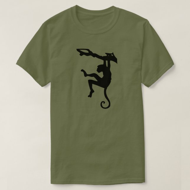 BLACK MONKEY STENCIL T-Shirt (Design Front)