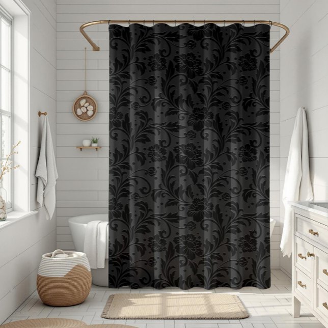 Black Monochromatic Vintage Damask Pattern (Creator Uploaded)