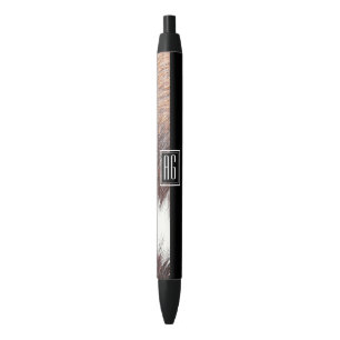 Black Monogram Black Ink Pen