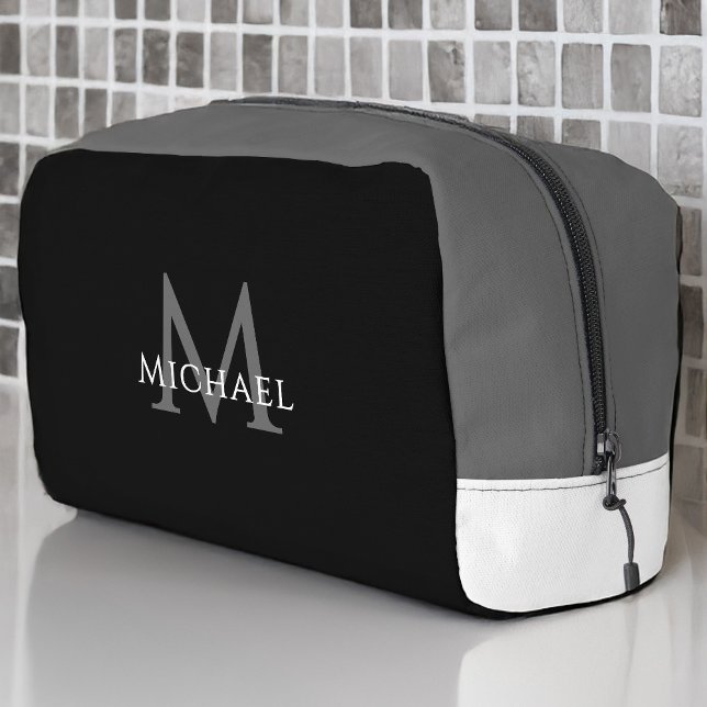 Black Monogram – Groomsman Golf Weekend Travel Dopp Kit (Black Monogram – Groomsman Golf Weekend Travel Dopp Kit)