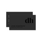 Black Monogram Minimalist Modern Professional