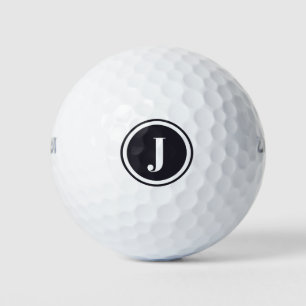 Black Monogram Personalized Golf Balls