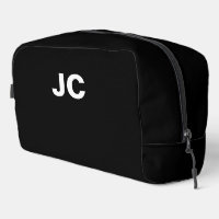 Black Monogram Simple Minimal Modern Travel