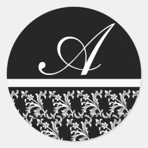 Black Monogram Sticker