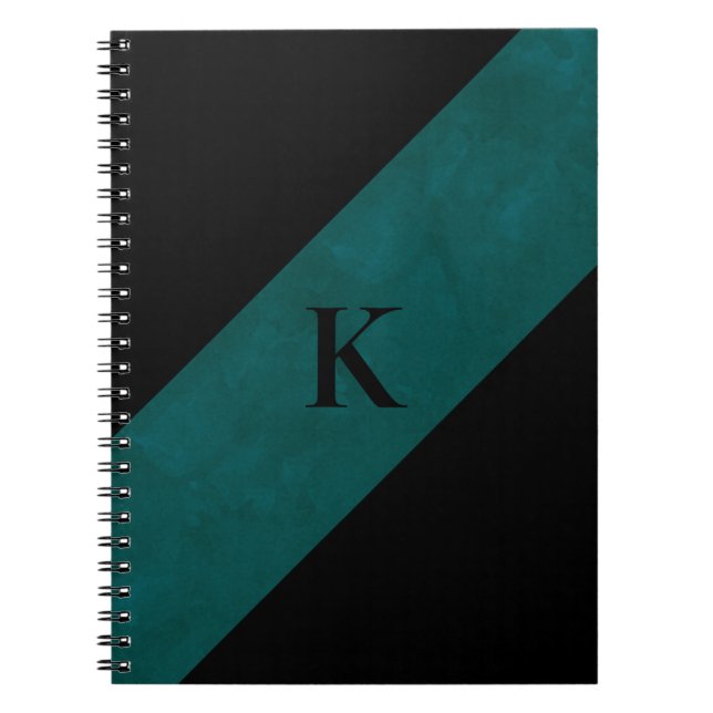 Black Monogrammed Notebook (Front)