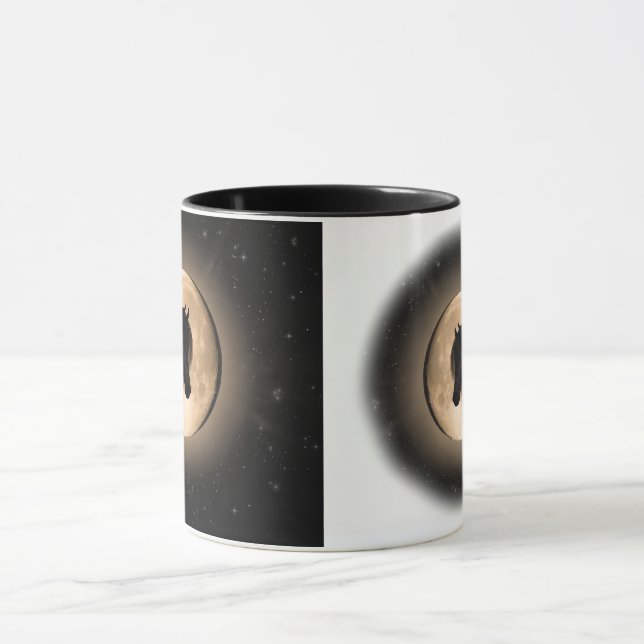 Black Moon Horse 2-sided Mug (Center)