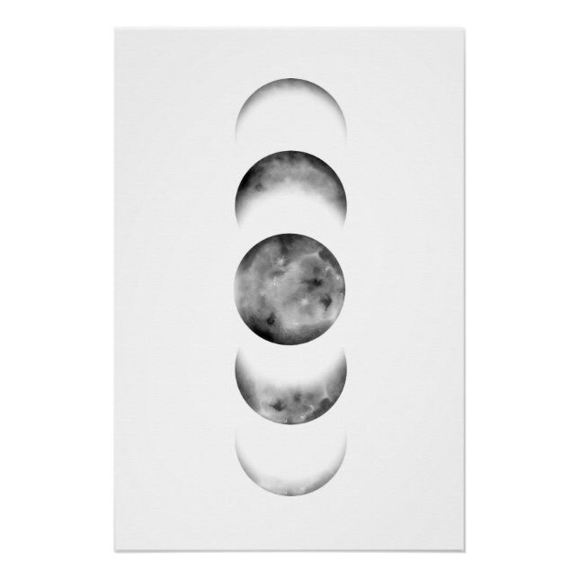 Black Moon Phases Poster (Front)