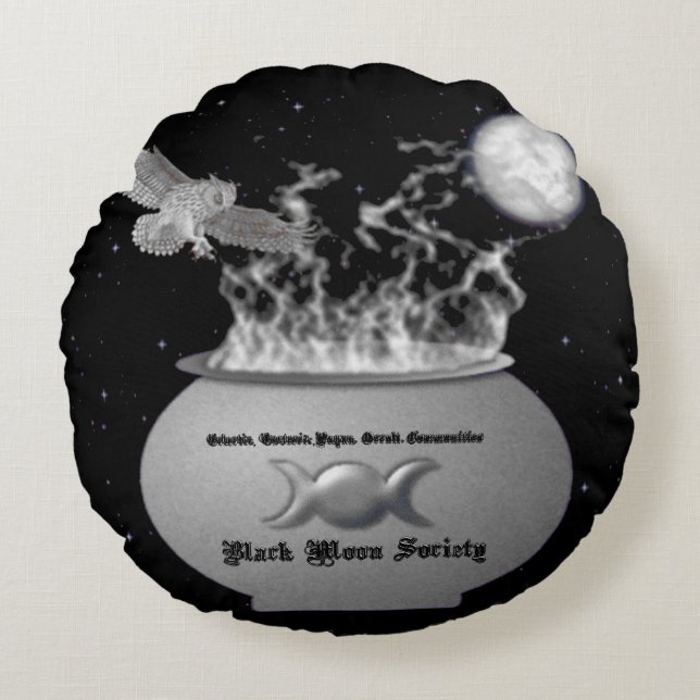 Black Moon Society Decorated Pillow (Front)
