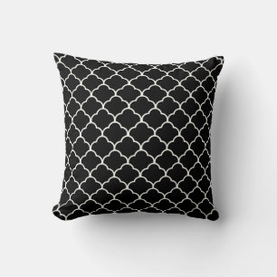 Black Moroccan Design @ Emporio Moffa Throw Pillow