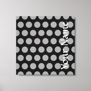 Black Moroccan Moods Dots Canvas Print