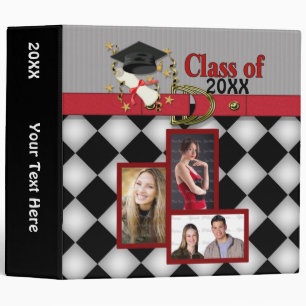 Black Mortar and Diploma Graduation Binder
