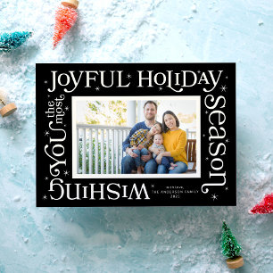 Black Most Joyful Holiday Season Holiday Card
