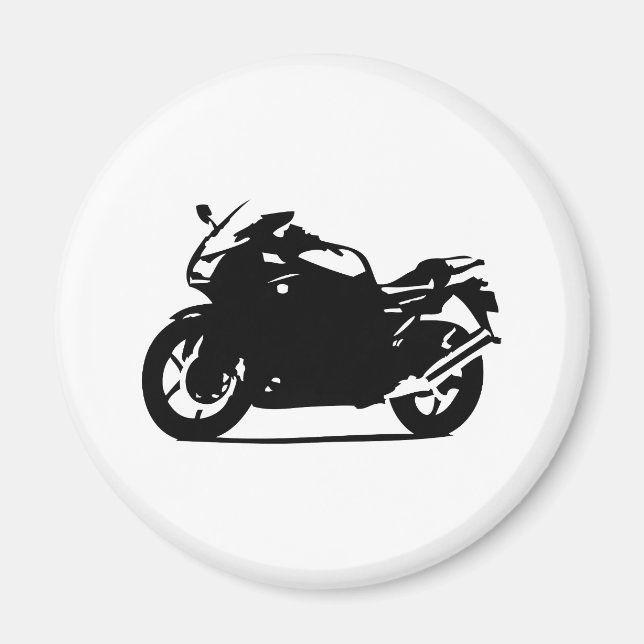 black motorcycle bike icon magnet (Front)