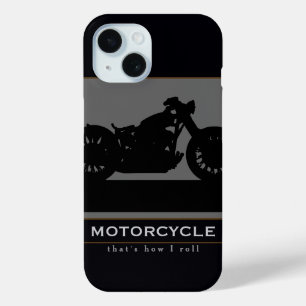 Black Motorcycle iPhone 15 Case