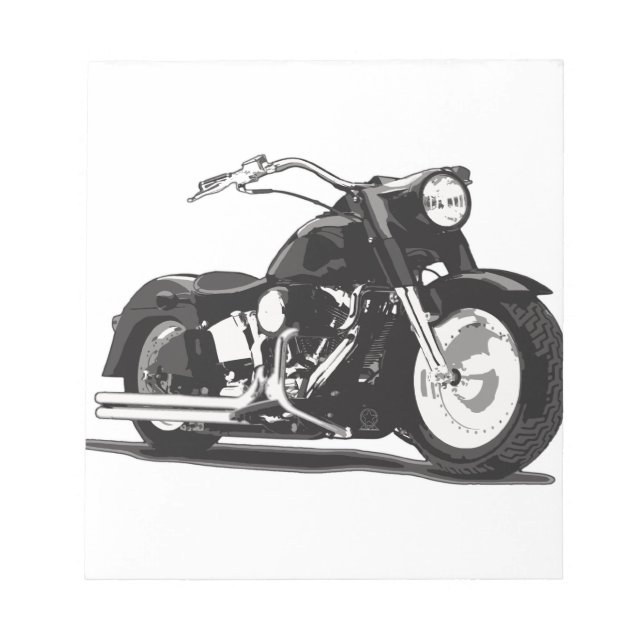 Black motorcycle notepad (Front)