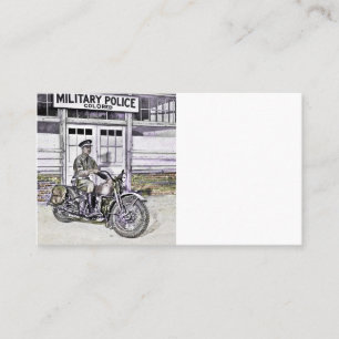 Black Motorcycle Police ww2 Appointment Card