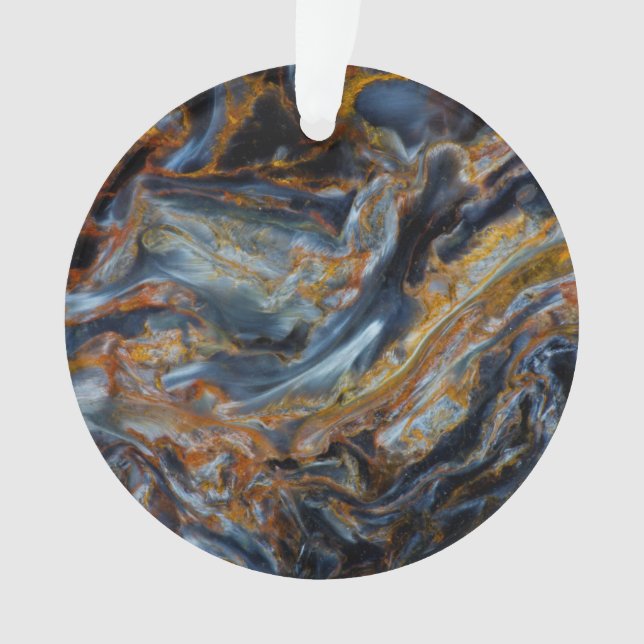 Black Mottled Pietersite Ornament (Front)