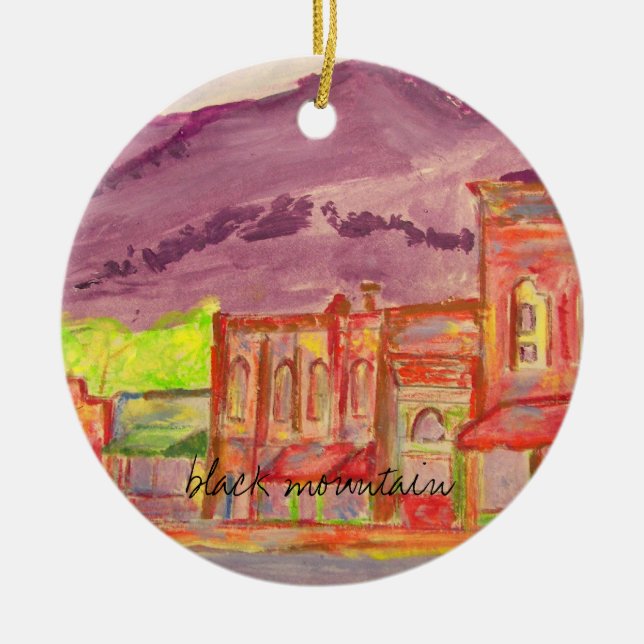 black mountain art design ceramic ornament (Front)