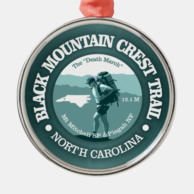 Black Mountain Crest Trail (T) Metal Ornament (Front)