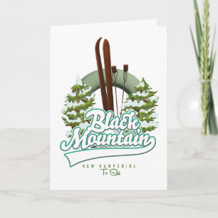 Black Mountain New Hampshire Ski logo. Holiday Card