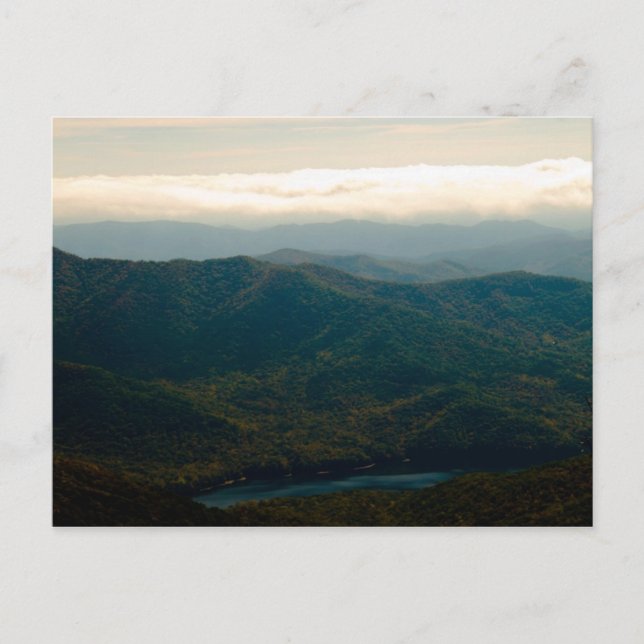 Black Mountains and Swannanoa River Postcard (Front)