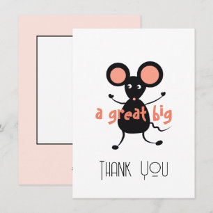 Black mouse holiday card