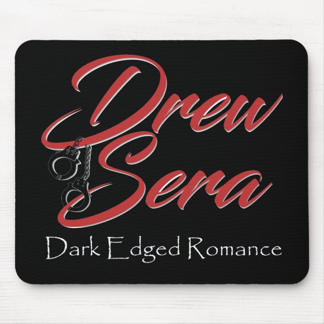 Black mousepad with Drew Sera's logo (Front)
