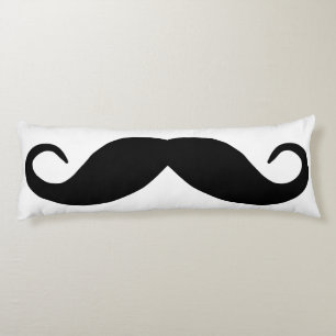 Black Moustache Body Pillow
